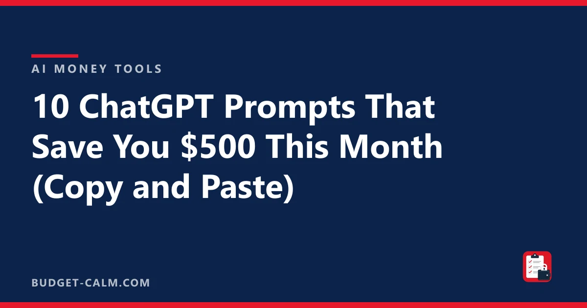10 ChatGPT prompts for budgeting, bills and meal planning — title card